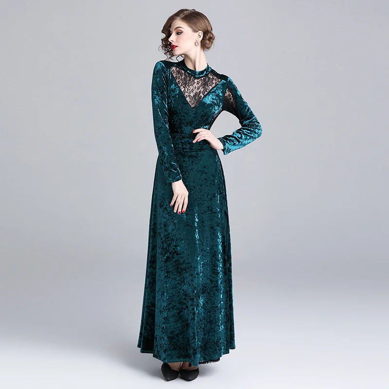 WHITNEY Ван 2019 уличной моды элегантные кружевные лоскутные с бархатным бантом