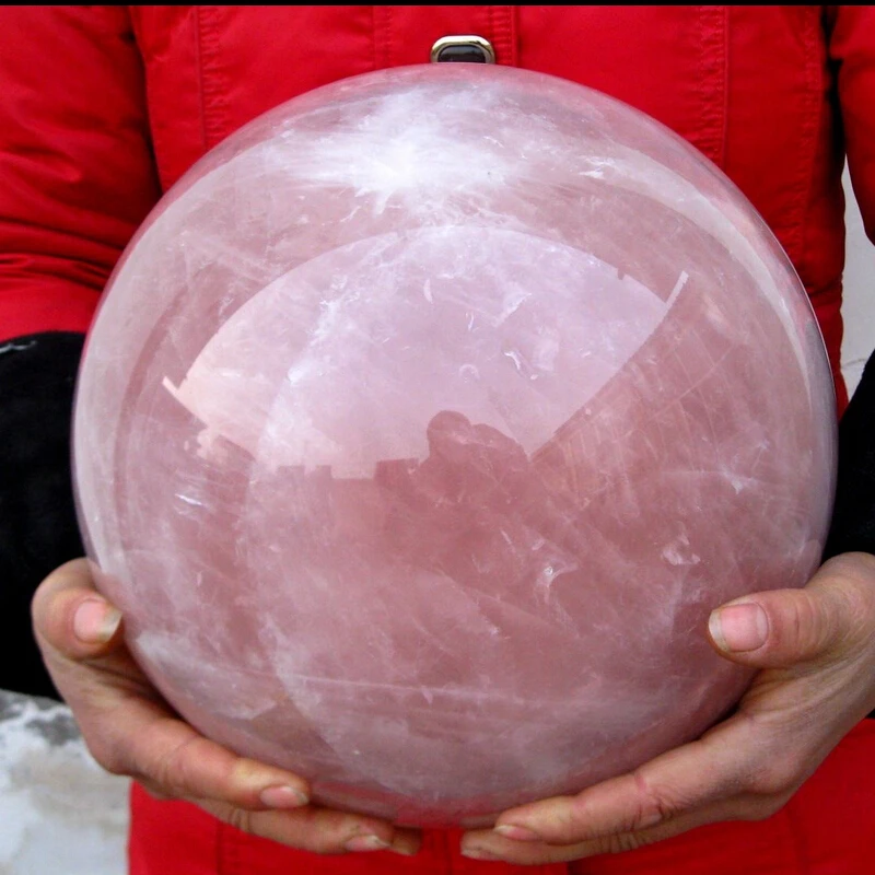 HUGE NATURAL rose quartz crystal sphere ball healing | Дом и сад