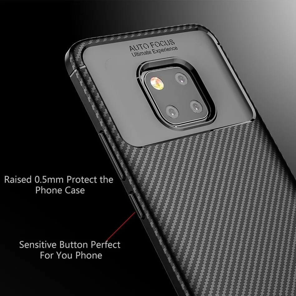 Case For Huawei Mate 20 Pro Silicone Carbon Fiber Soft Cover Honor 8C 10 Lite Coque Magic 2 Funda |