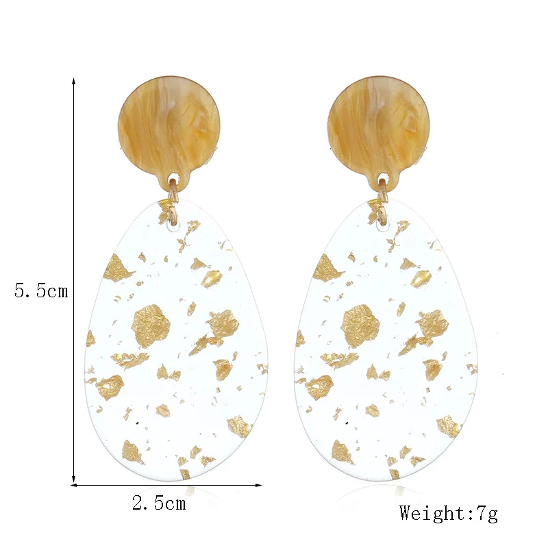 Новинка модные богемные серьги акриловый лист ацетат леопардовые капли воды