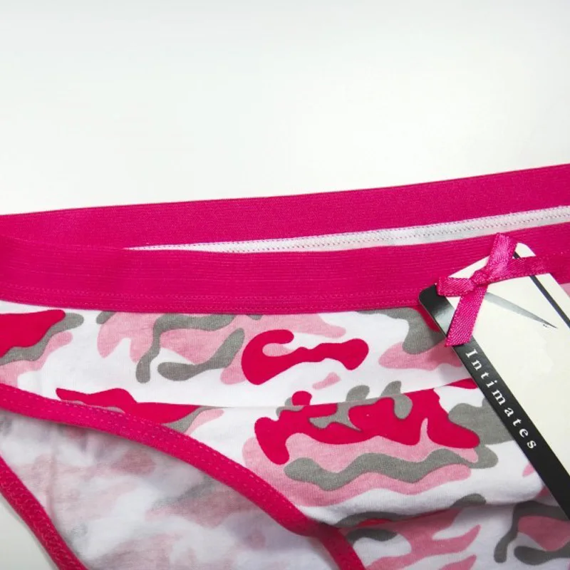 6pcs Cotton Panties Fashion Women Low-rise Lingerie Printed Camouflage Briefs Sexy Women's Underwear Intimates | Женская одежда