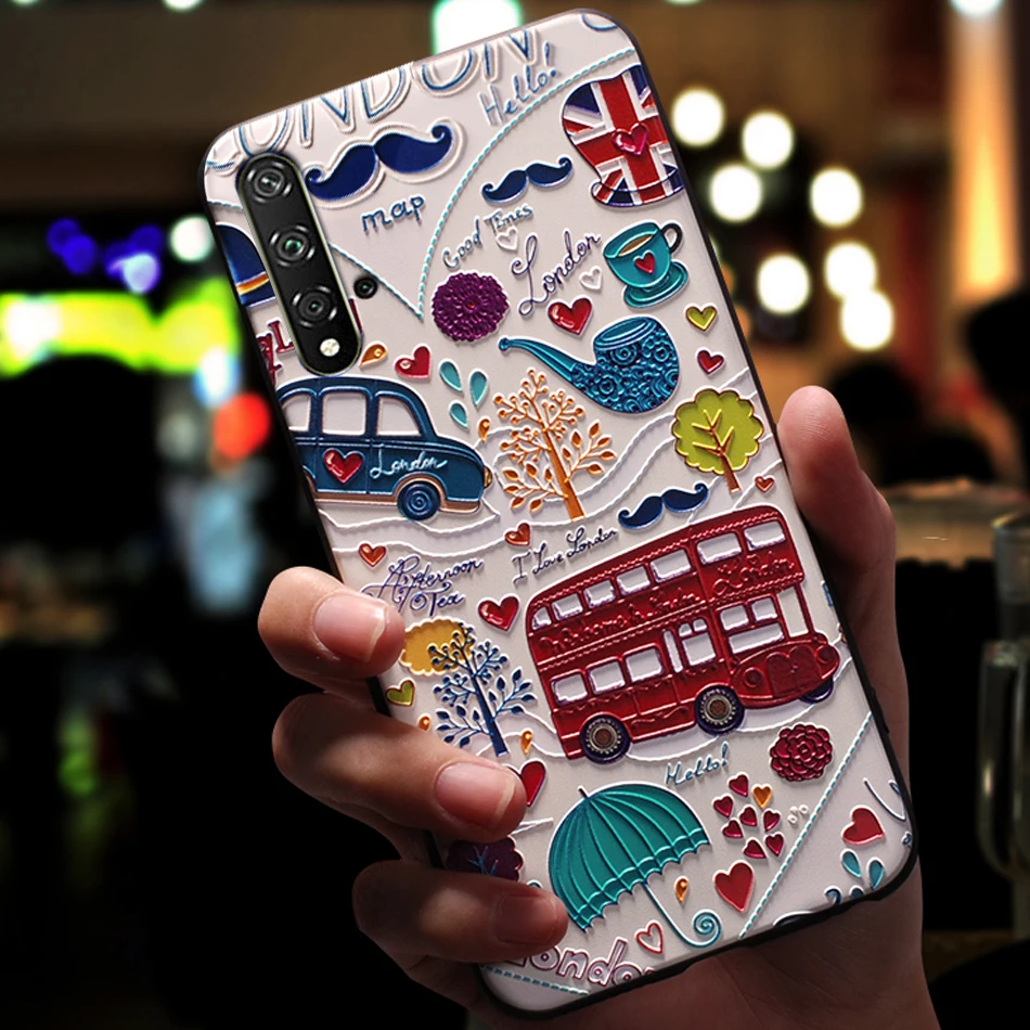 Чехол, чехол, чехол для HuaWei Honor 20 pro Honor20 20pro силиконовый милый 3D роскошный мягкий чехол для задней панели телефона s