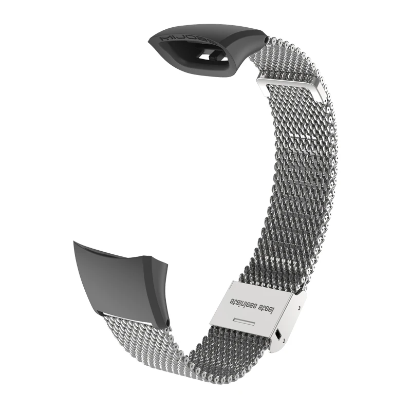 LEMFO Миланский металлический ремешок для huawei Honor Band 4 ремешок для часов браслет из нержавеющей стали смарт-Аксессуары - Цвет: black silver