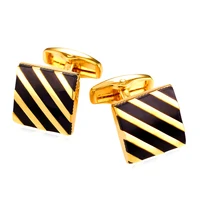 easy design diagonal stripes cufflinks for mens goldsilver color with enamel mens cuff link wholesale men jewelry c351