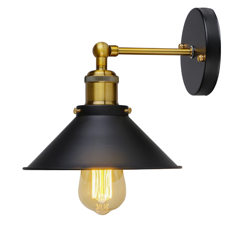 Настенный ретро светильник из латуни промышленный одноголовый настенный в