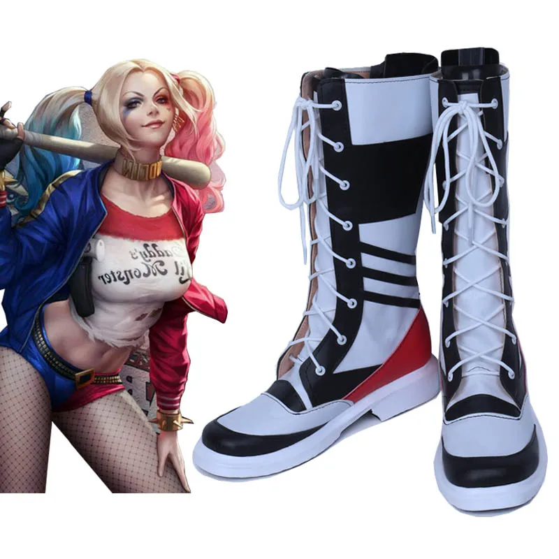 Мотоциклетные костюмы Джокер и Харли Куинн sapato chaussure suicide squad костюм для взрослых