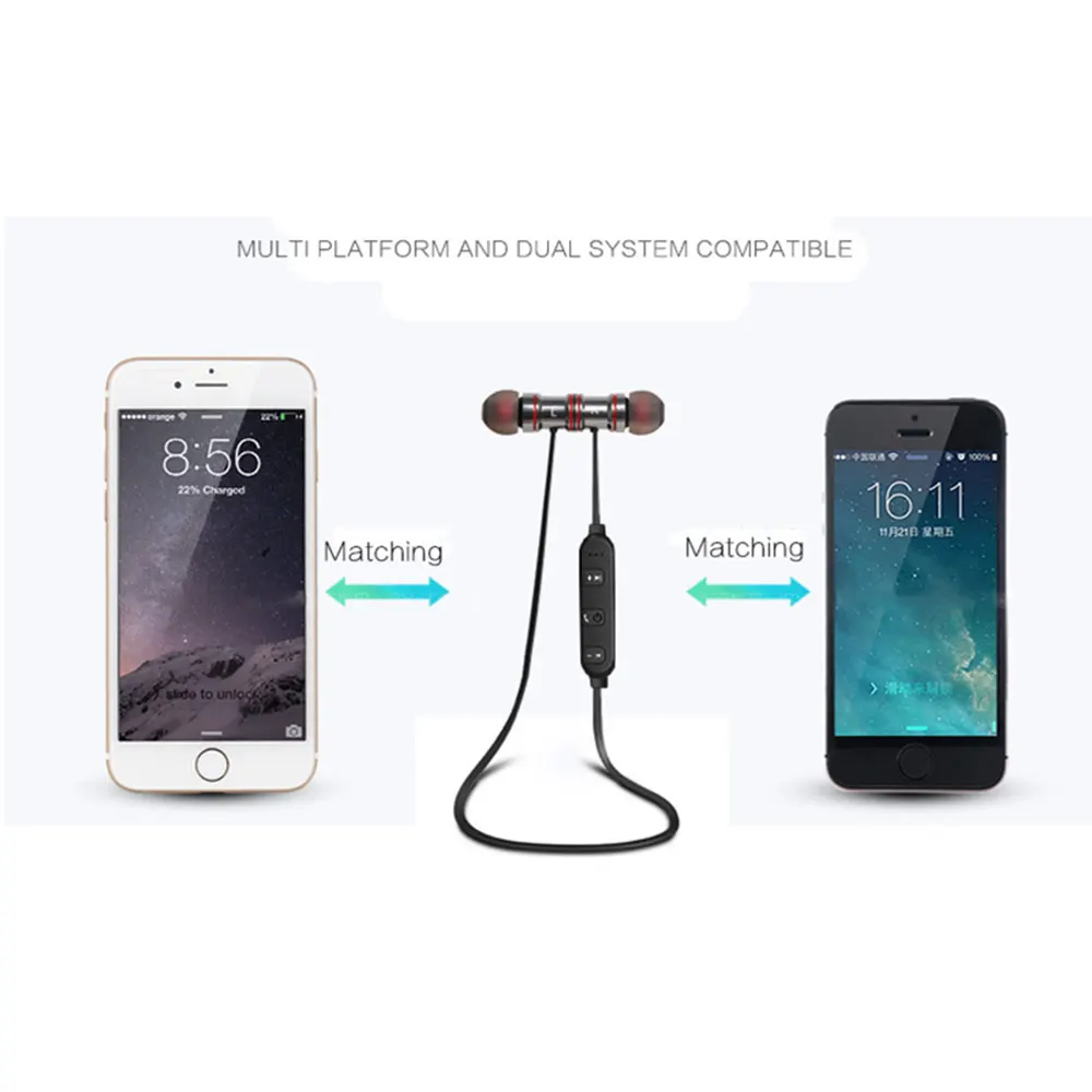 Bluetooth спортивные Наушники V4.1 магнитные беспроводные наушники для бега в ухо