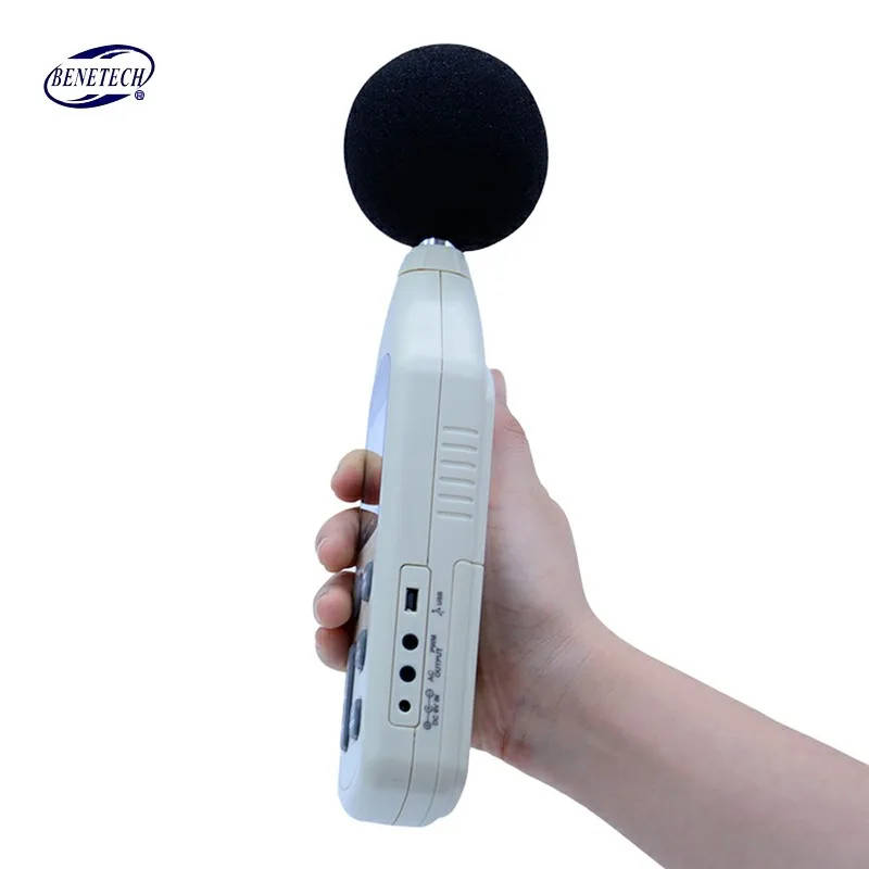 100% оригинал BEBETECH цифровой измеритель уровня звука USB шума GM1356 30 130dB A/C