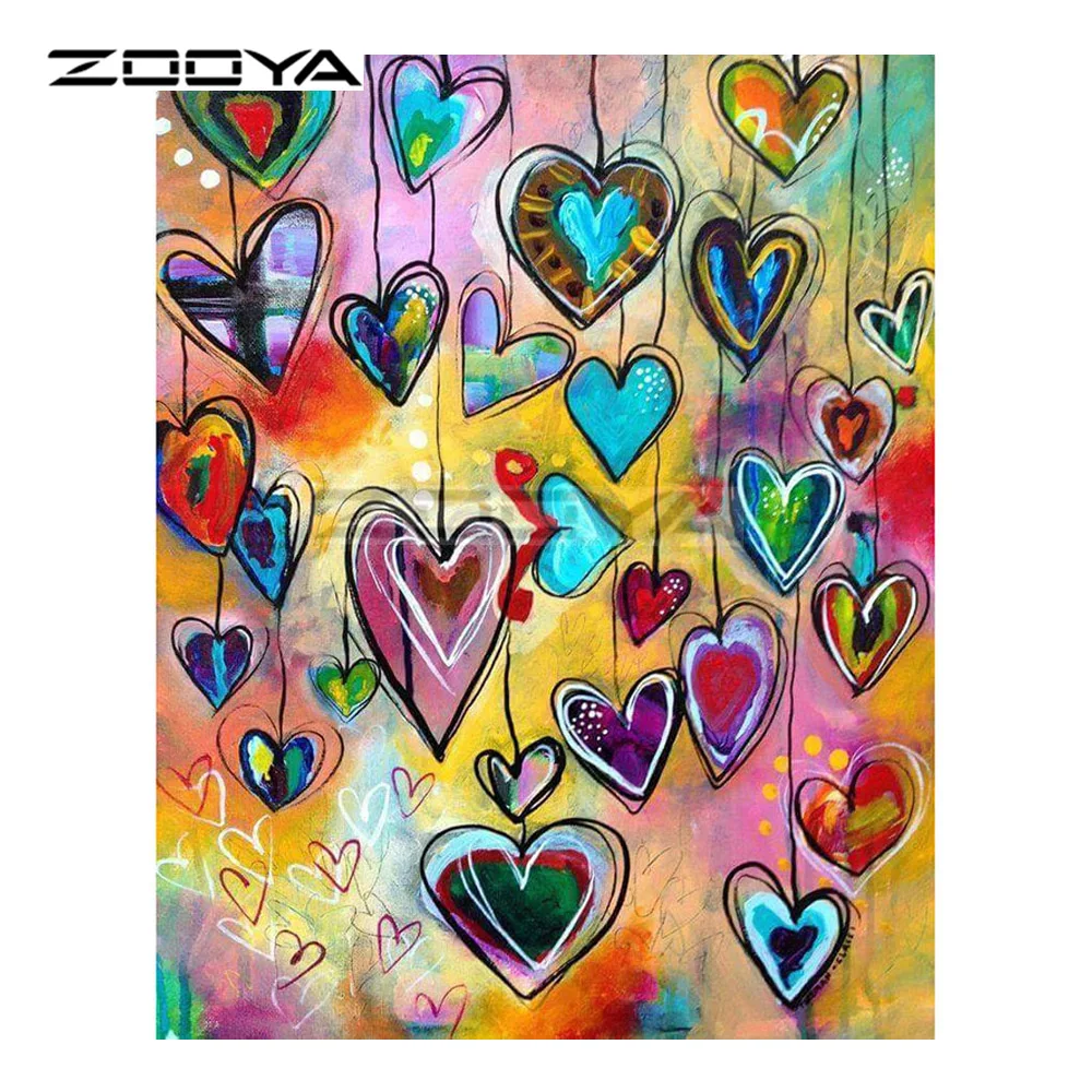 ZOOYA 5D DIY Алмазная вышивка Цветная Любовь живописная Картина Вышивка крестом