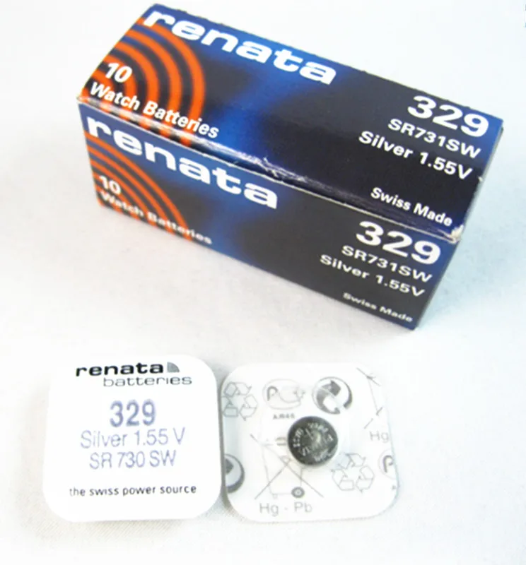 2 шт./лот новые фирменные часы Renata долговечные 329 SR731SW D329 V329 с аккумулятором и
