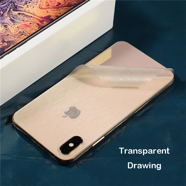 Clear Drawing 3D карбоновая пленка для телефона наклейка для iPhone XS MAX XR X 8 Plus 7 6 6S Plus прозрачная задняя наклейка - Цвет: Clear Drawing