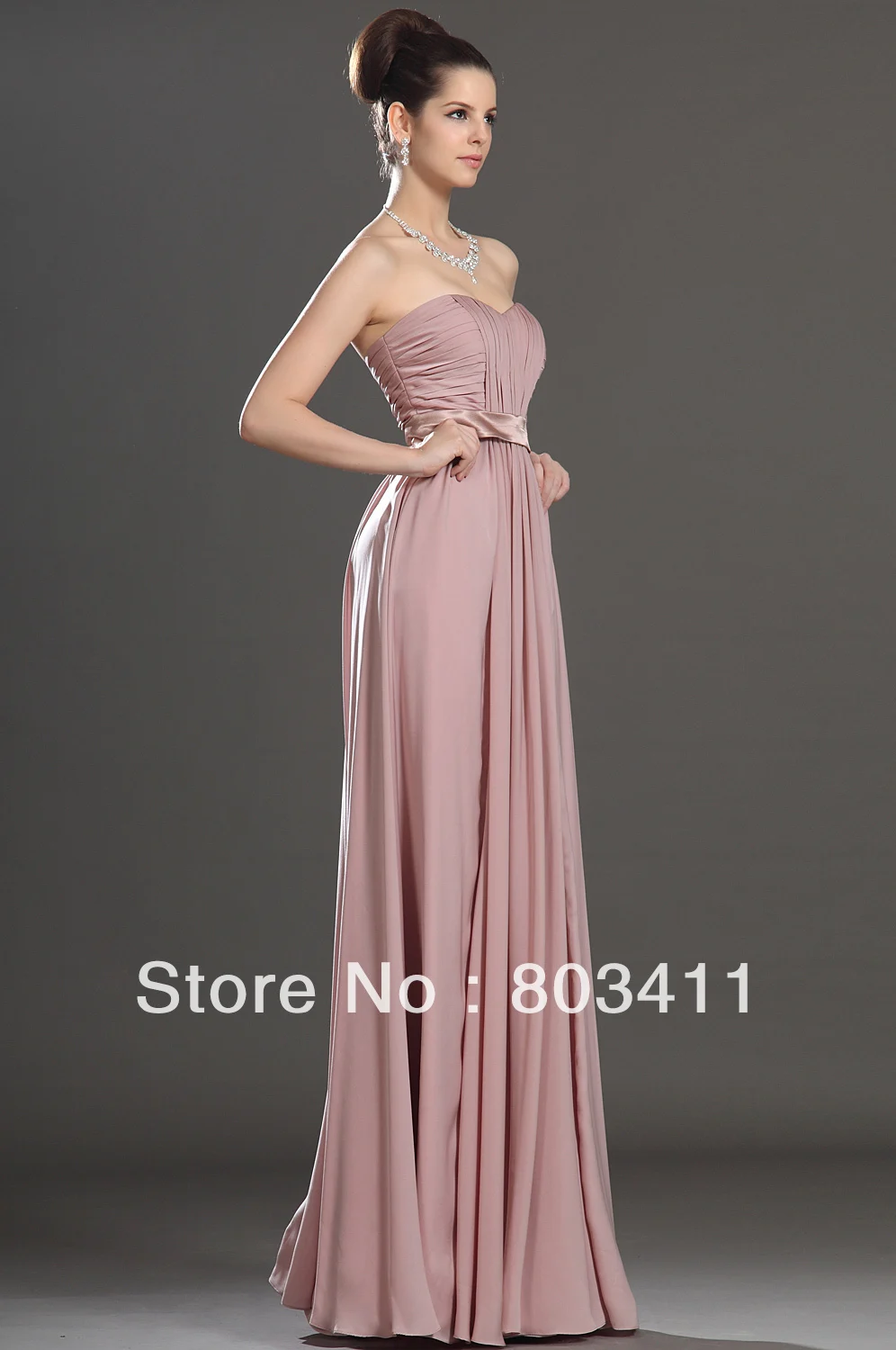 Очаровательное вечернее платье А силуэта без бретелек вечерние платья в стиле