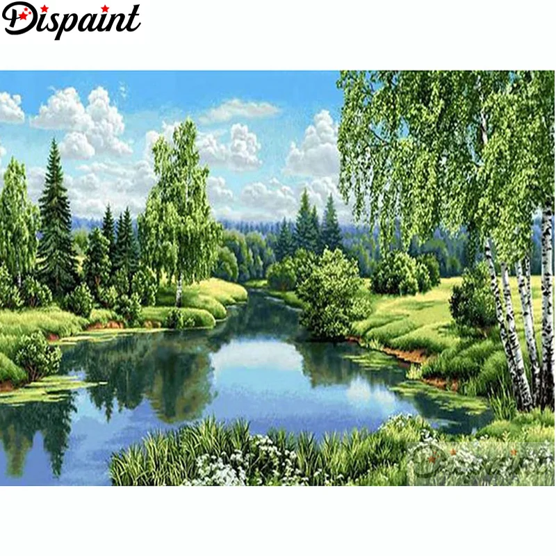 

Dispaint Full Square/Round Drill 5D DIY Diamond Painting "natural scenery" 3D Embroidery Cross Stitch Home Decor Gift A11369