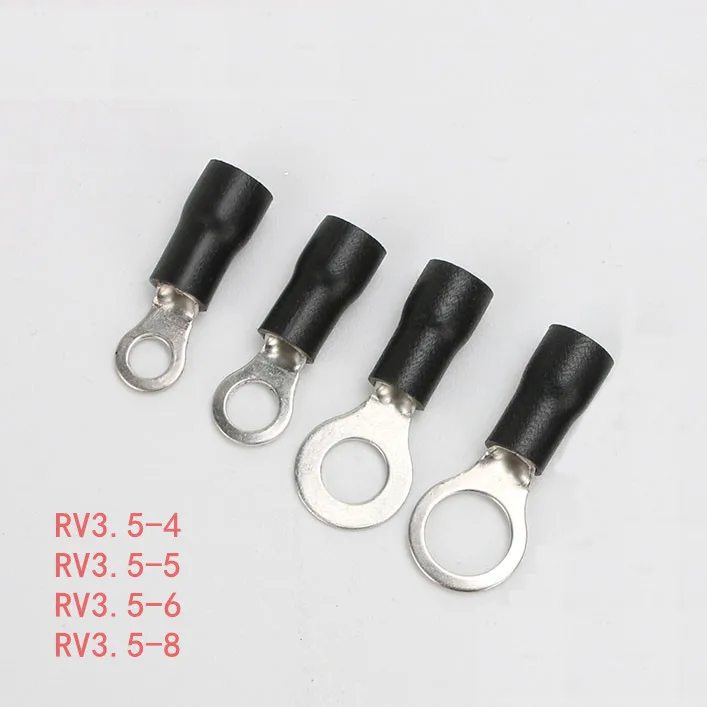 Черное кольцо для обжима изоляционная Клемма фотосессия 3 5 8 проводной кабель