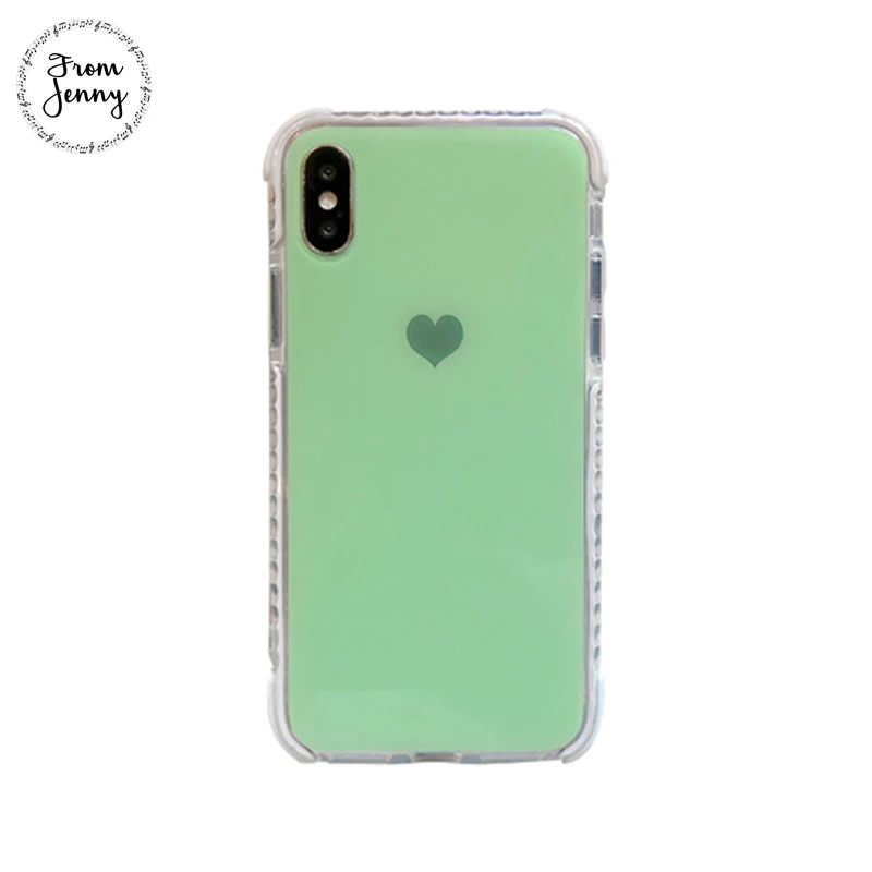 От Jenny Anti-fall simple love for iPhone x xr xs max 6 6s 7 8 Plus ударопрочный глянцевый мягкий защитный