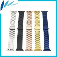 stainless steel watchband for iwatch apple watch sport edittion 38mm 42mm folding clasp strap band wrist belt bracelet