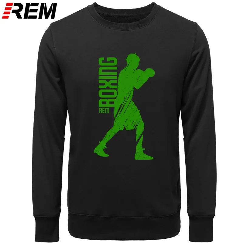 BLACK GREEN Высокое Качество Забавные толстовки мужские лучшие Boxinger толстовки Рокки с длинным рукавом для взрослых топы толстовки, свитшоты - Цвет: BLACK GREEN