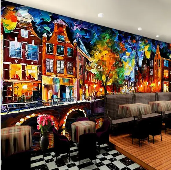 Большая роспись фотообои на заказ любого размера обои для стен гостиной