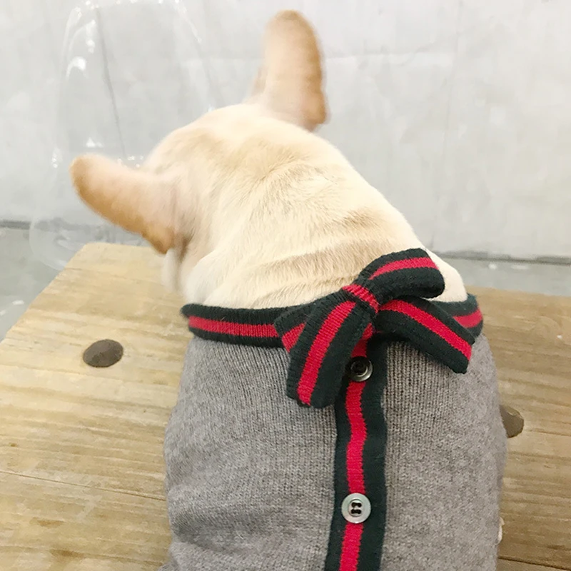 Pet Костюмы одежда с принтом в виде собак метод ведро свитер с бантом Pet Популярные брендовые модные осенне-весенние Новинка зимы Стиль Лидер продаж