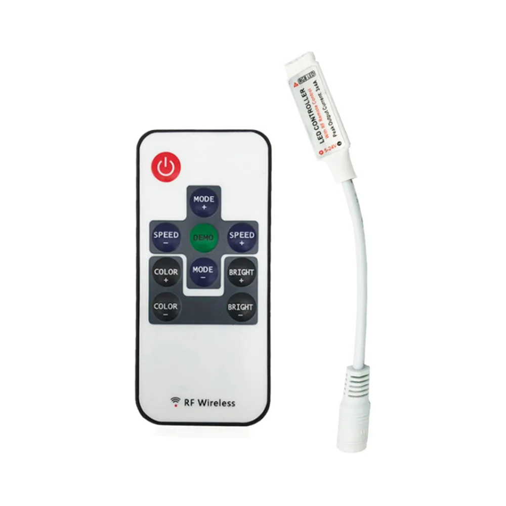 10 клавиш RF Светодиодная лента контроллер мини Диммер пульт дистанционного