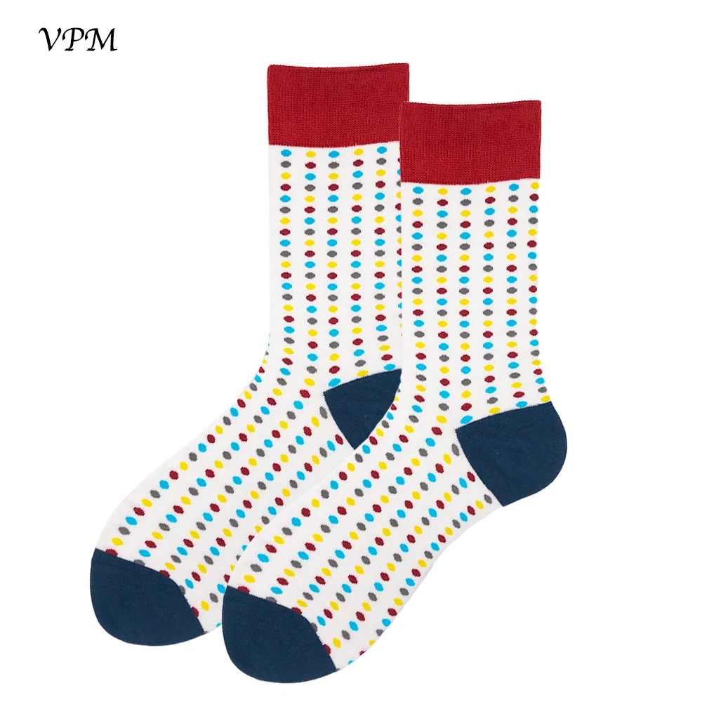 Темно-серый VPM хлопок Для мужчин носки красочные веселые Harajuku Мода Фламинго Акула Новинка счастливый носки скейтбордиста Свадебные носки подарок - Цвет: Темно-серый