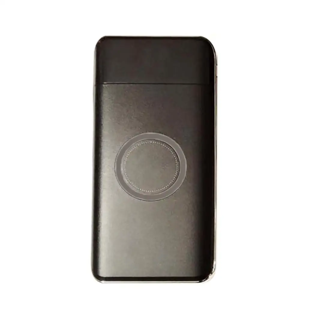 gray 10000 мАч портативное зарядное устройство с ЖК-дисплеем, два usb-порта, беспроводное зарядное устройство, внешний аккумулятор для iPhone - Цвет: gray