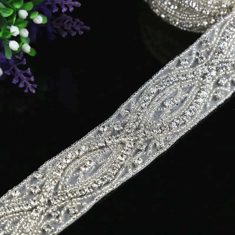 1 ярд Кристальные Стразы для аппликации отделка свадебной ленты (ширина: 4 &quot) |