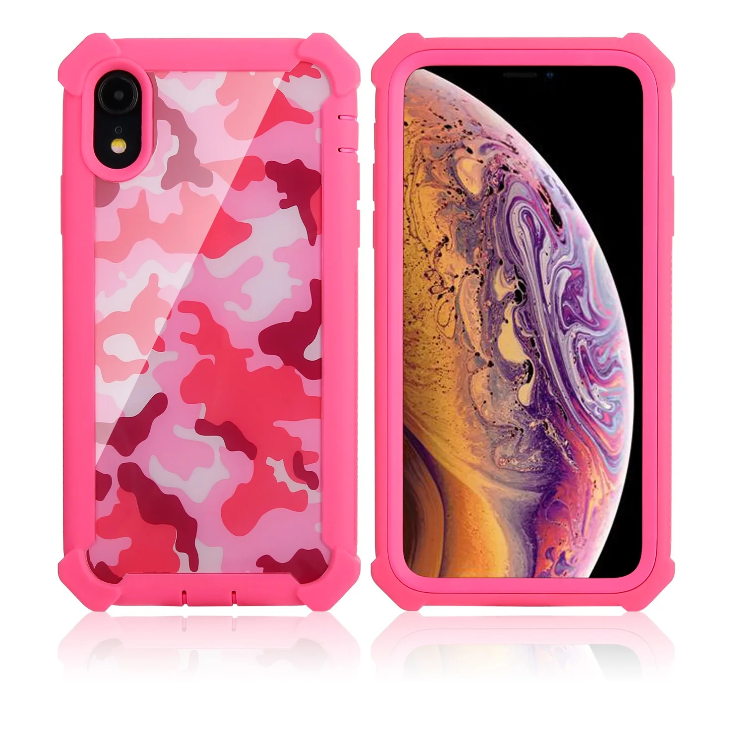 VIAERSON Camouflage Case Shockproof Cover For iPhone XS Max XR X 6 6S 7 8 Plus Phone Cases 360 Protective Capa Hard Coque |