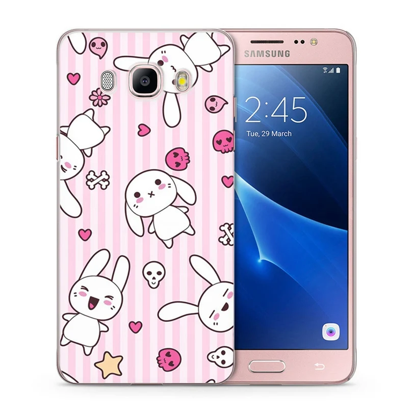 TPU чехол для Samsung Galaxy S7 edge S9 Plus A3 A5 2016 2017 prime J1 J2 J3 J5 J7 цветной мягкий с кроликом Fundas C193