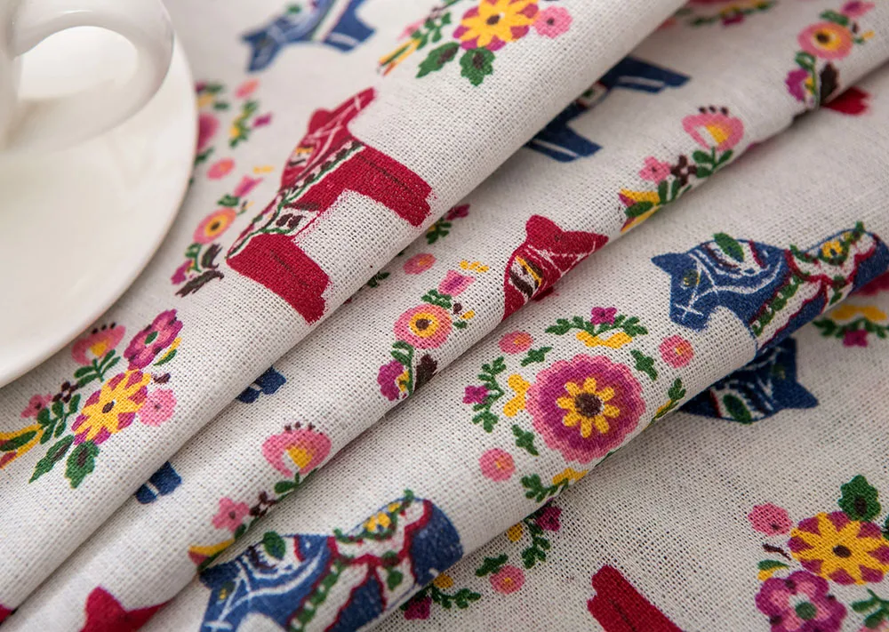 Мультфильм красочный лошадь цветок печати чехол для микроволновой печи