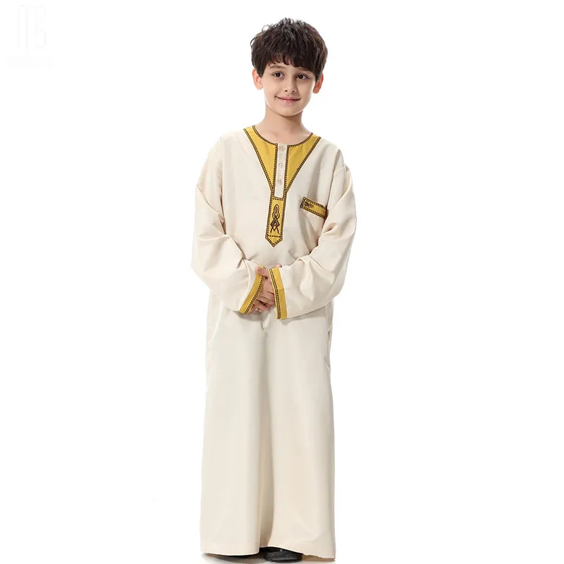 От 6 до 18 лет мусульманский арабский Ближний Восток для мальчиков juba Thawb кафтан