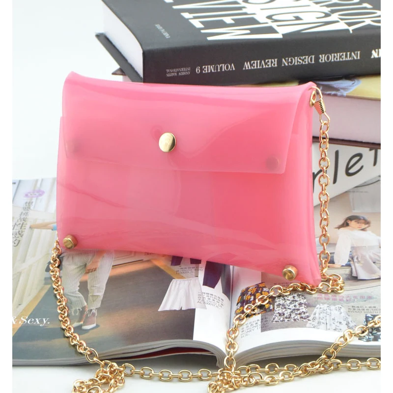 

Candy Color Resin Ladies Jelly Transparent Bag PVC Women Messenger Bag Small Bags For Women Shoulder Crossbody Bags Clutch W330