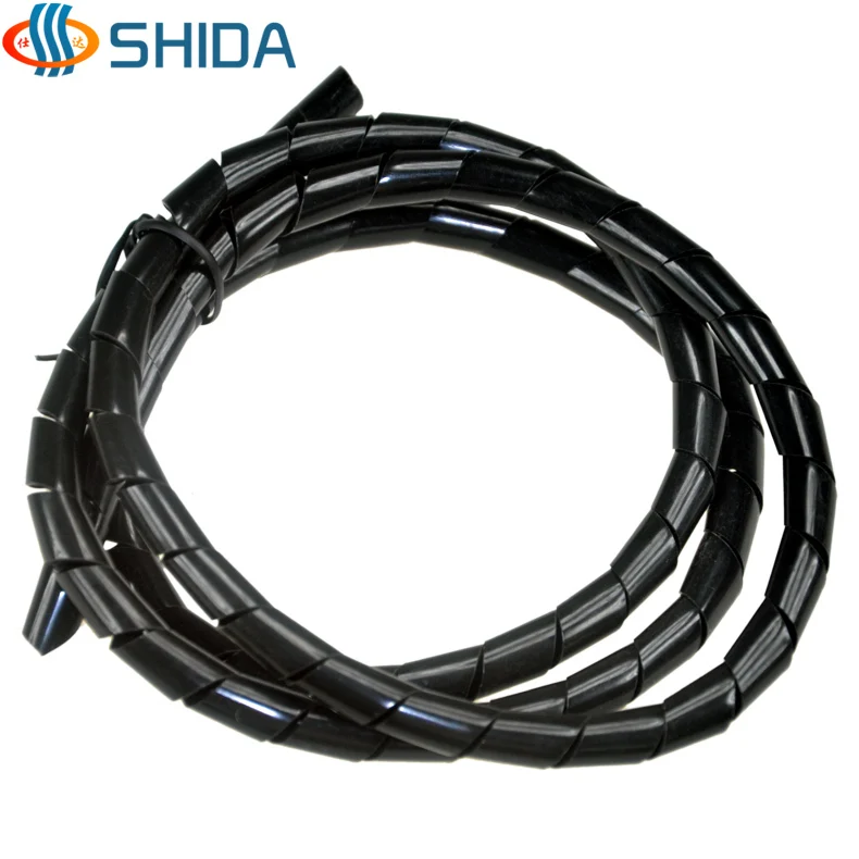 Спиральная обмотка 10 мм * м черная белая спиральная кабеля проводов управляющий