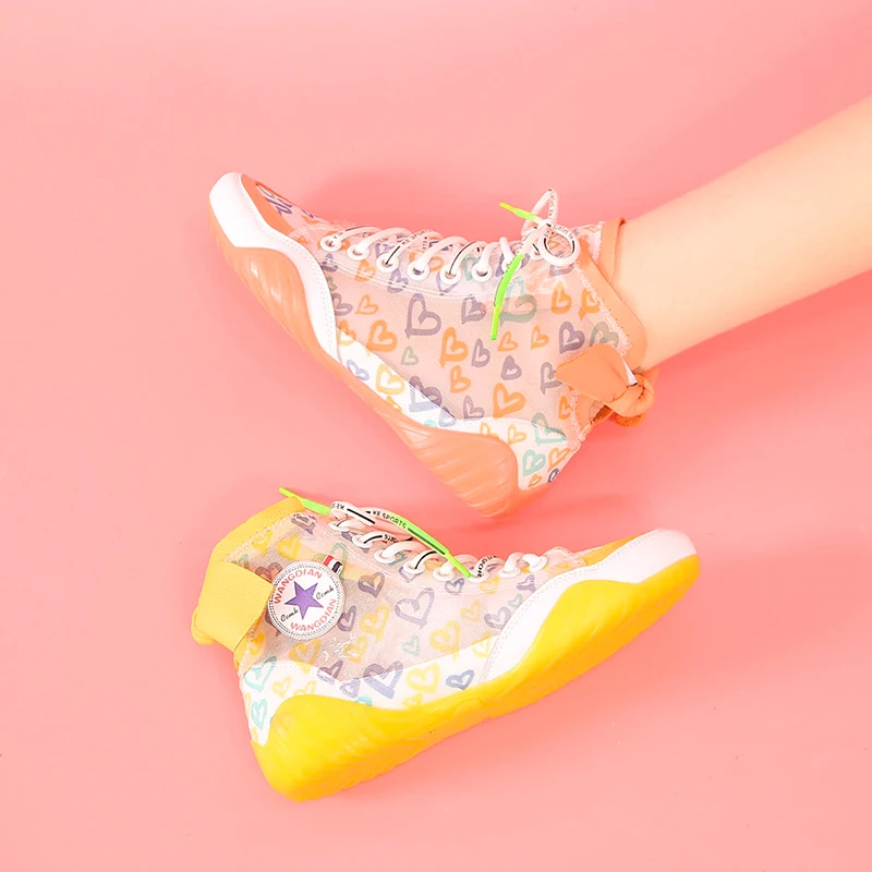 Обувь с дышащей сеткой женские туфли, удобные высокие кроссовки; женская повседневная обувь на плоской подошве; женская обувь на плоской подошве; с подошвой из вулканизированной женская обувь