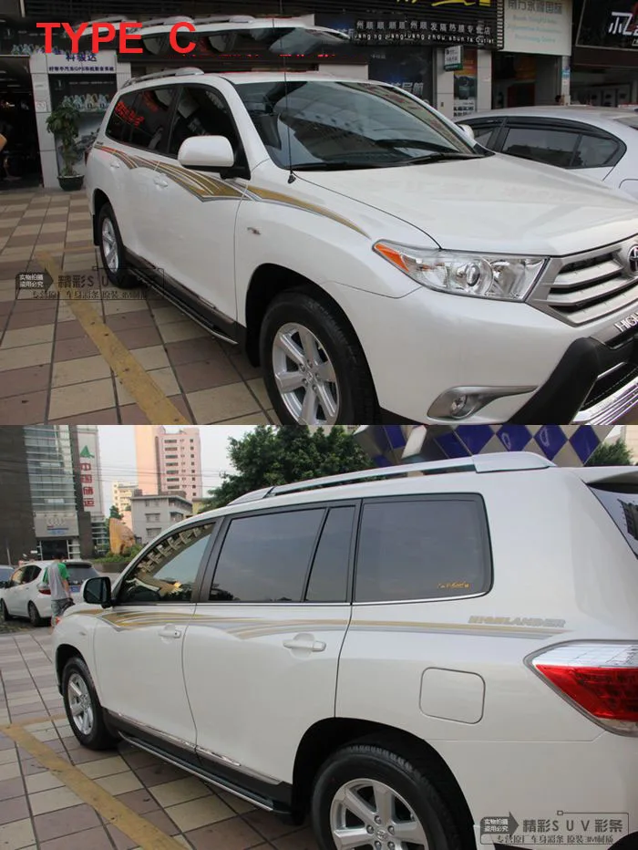 Luhuezu 5 типов 3M наклейка на кузов автомобиля для Toyota Highlander Kluger аксессуары 2009 2010 2011