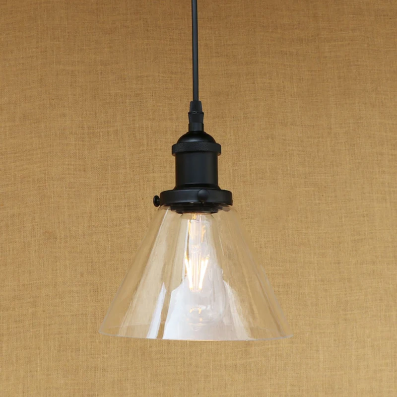 Современный 3 формы чистый стеклянный абажур E27 подвесной светильник LED лампа