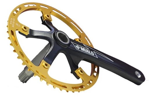 Mialo полый цельный велосипед crankset BYA412 BMX велосипедная система передняя Звездочка для велосипеда - Цвет: gold