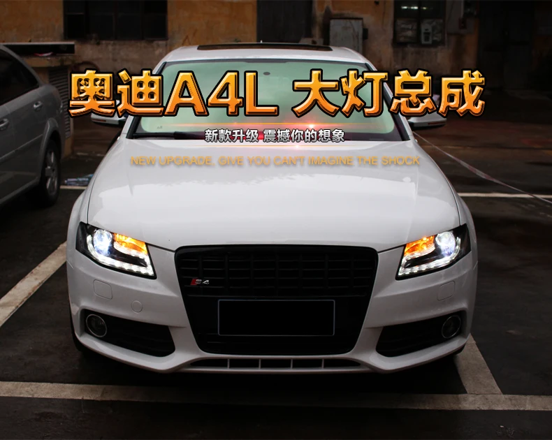 AKD автомобильный Стайлинг для фар A4 2009-2012 A4L B8 седан фара DRL HID фара ангел глаз биксеноновые фары аксессуары