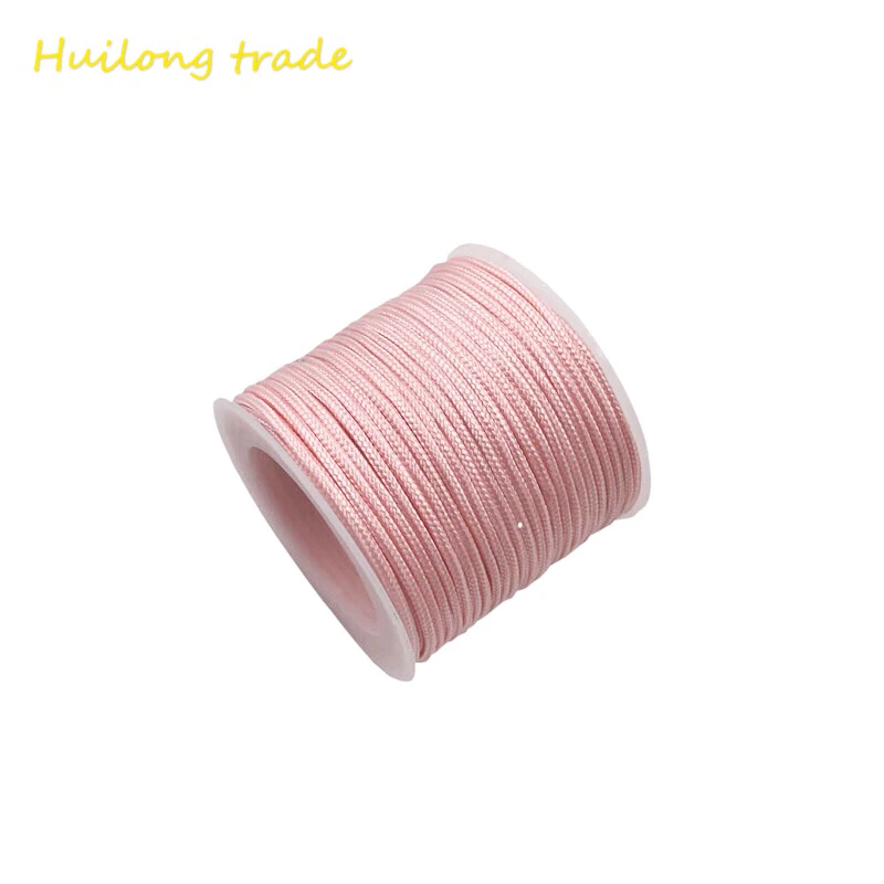 light pink 35 ярдов/23 Цвета 2 мм китайский узловой шнур ручной вязки Веревка DIY бусины на шнурке пакетный браслет швейная нить декоративная линия - Цвет: light pink