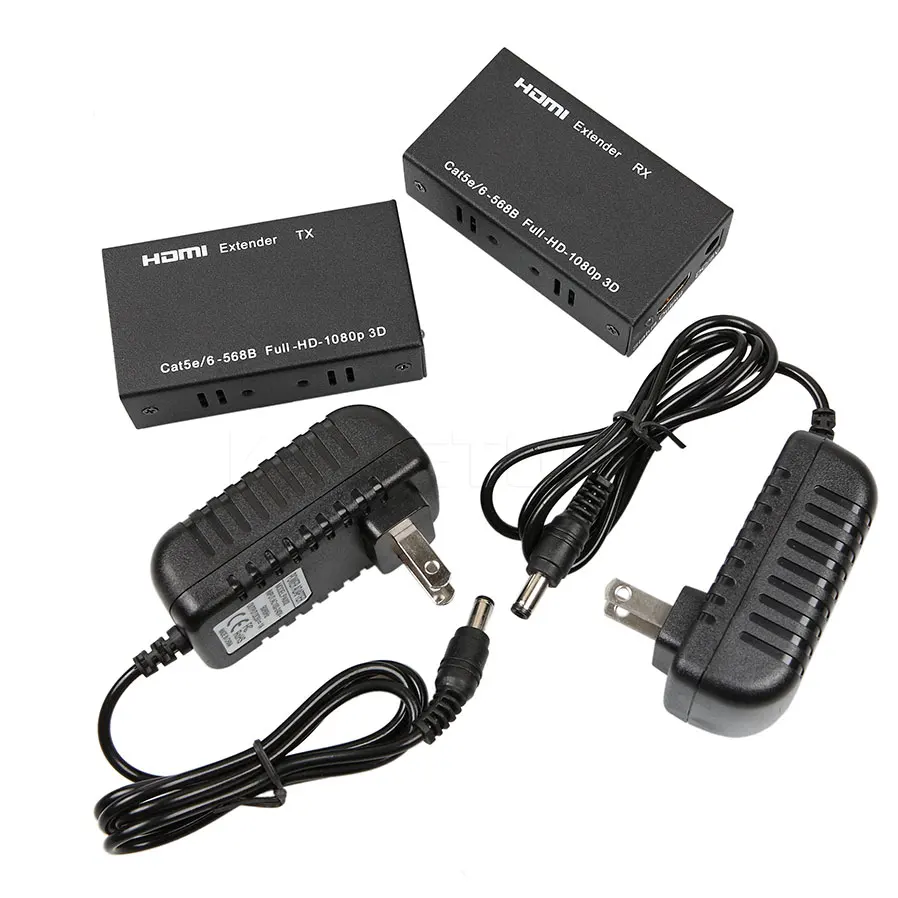 ESCAM HDMI удлинитель 1080P TX/RX 60M CAT6 RJ45 Ethernet кабель Поддержка HDMI 3D для HDTV dvd-плеер