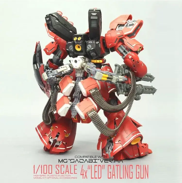 MG 1/100 4X Sazabi MSN-04 пулемет Гатлинга добавить на комплект w/светодиодный фигурка