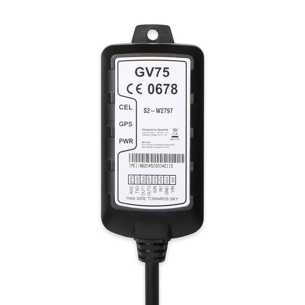 GPS трекер Автомобильный Queclink GV75 водонепроницаемый IP67 1100 мАч 8 32 В|ip67 waterproof|ip67