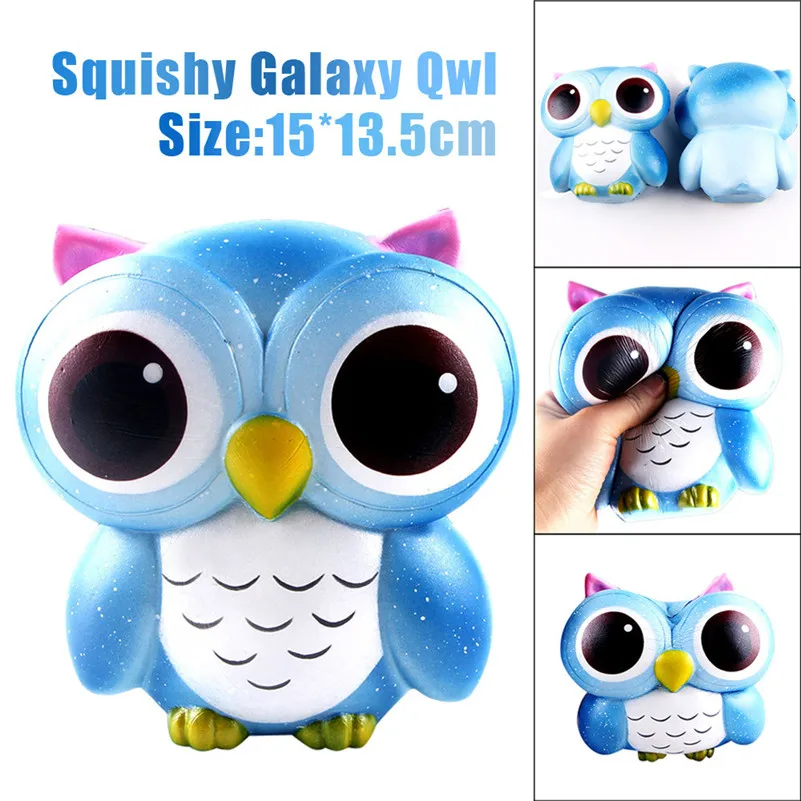 

15cm Lovely Galaxy Owl Cream Scented Squishy Slow Rising Squeeze Toys CollectionStress rising wipes anti-stress toys A1