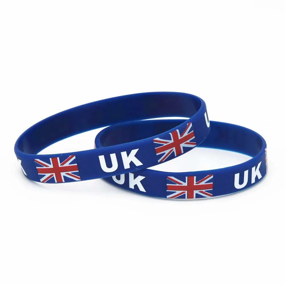 1 шт. Национальный Силиконовый браслет с флагом Великобритании синего цвета