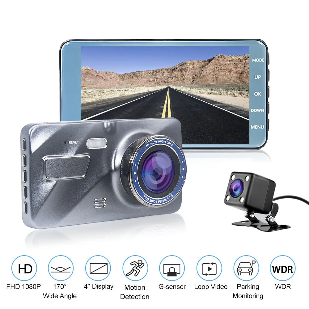 HGDO 4.0 дюймов регистратор автомобильный HD 1080 P видеорегистратор видеорегистраторы