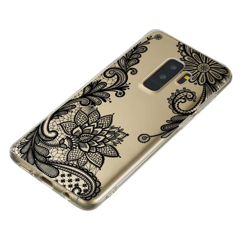 Чехол на чехол для samsung Galaxy S10 S10E S8 S9 плюс A6 J4 J6 плюс A7 A9 J3 J5 чехол с цветочным принтом в стиле ретро для девочек мягкий силиконовый чехол
