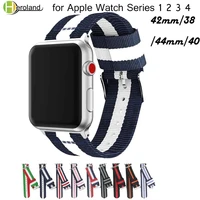 fashion strap band for apple watch series 5 4 3 2 1 nylon strap for iwatch classic styles colors pattern with adapters 38 42mm