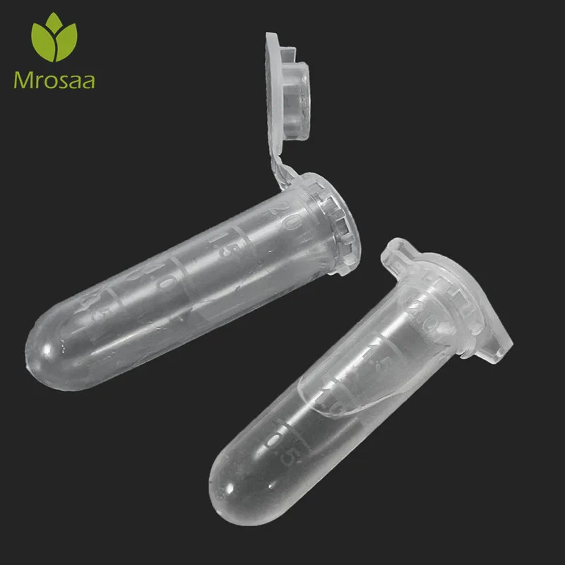 Новое поступление Mrosaa 500 шт. 2 мл прозрачная пластиковая центрифуга тестовая