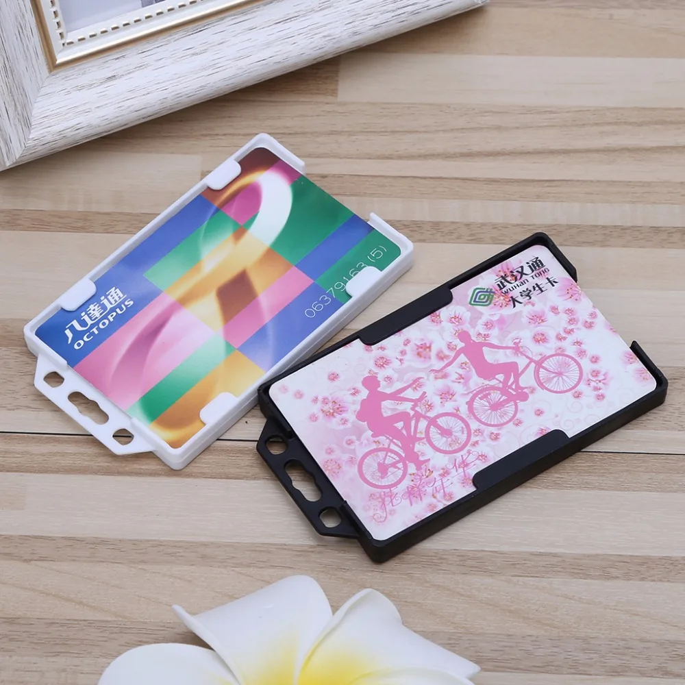 THINKTHENDO 10 шт. пластиковый чехол для ID карты, чехол для кредитных карт, держатель для бейджа, двусторонний держатель для карт, Новинка