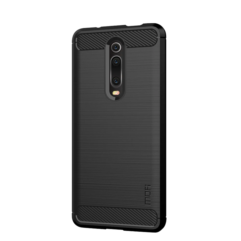 Для Xiaomi mi 9 T/mi 9 T Pro Чехол черный мягкий чехол из ТПУ чехол из углеродного волокна стиль для Xiaomi mi 9 T Pro Силиконовая задняя крышка - Цвет: Черный